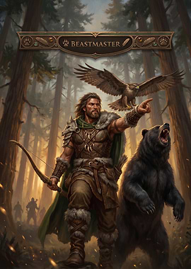 Beastmaster with Hawk and Bear