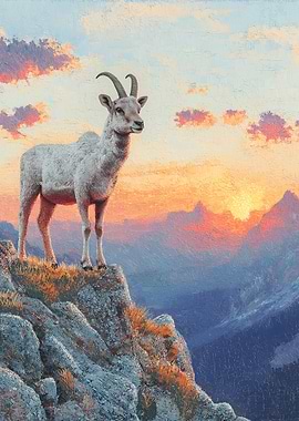 Bighorn Sheep at Sunset