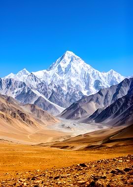Majestic Snow-Capped Mountain Range