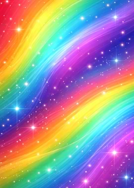 Rainbow Galaxy with Stars