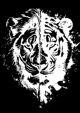 Split Tiger Face