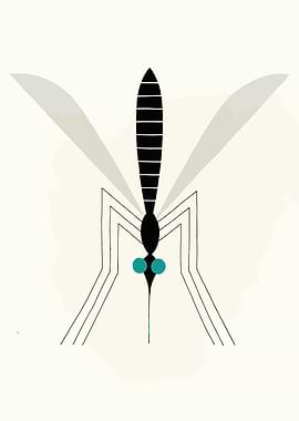 Minimalist Mosquito Illustration