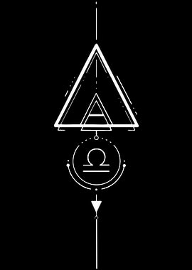 Geometric Libra Symbol with Triangles
