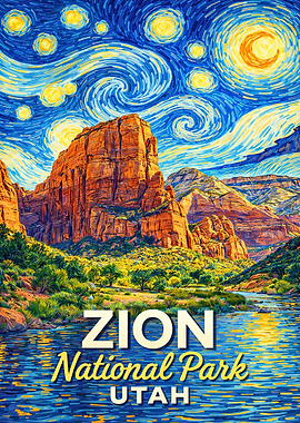 Zion National Park Starry Night Utah
