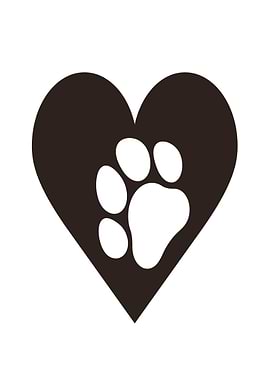 Heart with Paw Print