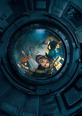 looking through a spaceship window