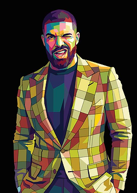 Drake Pop Art Portrait