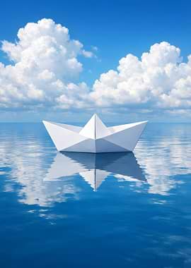 Paper boat Landscape