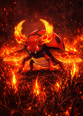 Fiery Ladybug Creature