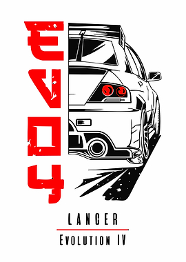 Mitsubishi Lancer Evolution IV Car Art
