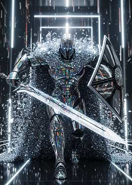 Crystal Knight with Sword and Shield