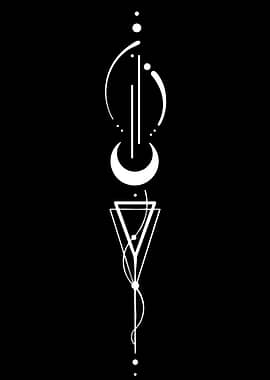 Geometric Celestial Tattoo Design