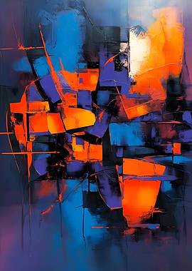 Vibrant Abstract Geometric Composition