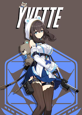 Yvette Anime Character with Bear