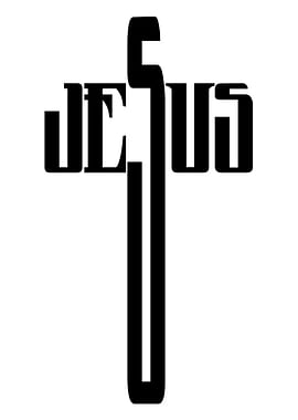 Jesus Cross Text Art