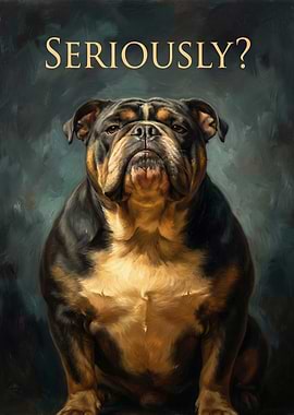 Seriously Bulldog Painting