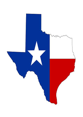 Texas Flag Map