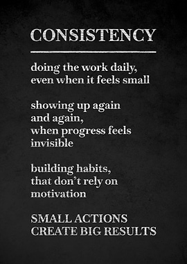 Consistency quote poster v5