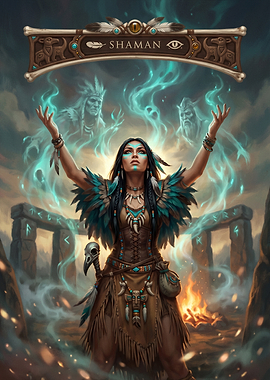 Shaman performing ritual