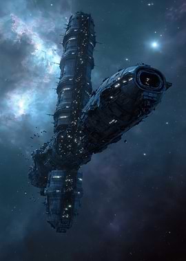 Massive Spaceship in Deep Space