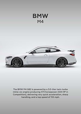 White BMW M4 Coupe