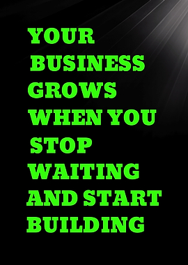 YOUR BUSINESS GROWS WHEN YOU STOP - Business Growth Motivational Text