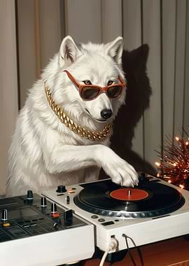 DJ Wolf with Gold Chain and Sunglasses