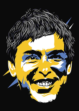 Pop Art Portrait of a Smiling Man