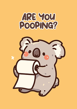 Cute Koala with Toilet Paper