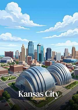 Kansas City Skyline with Convention Center