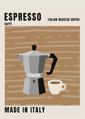 Minimalist Italian Espresso Moka Pot