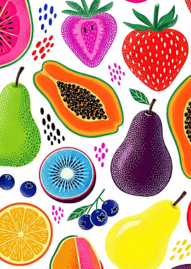 Vibrant Fruit Pattern