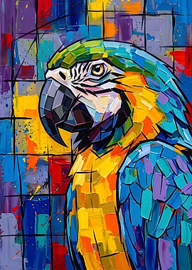 Colorful Parrot Painting