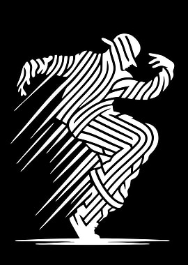 Stylized Dancer in Motion