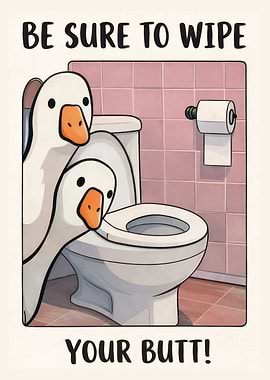 Funny Geese Toilet Humor