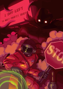 Among Us Crewmate Facing Danger