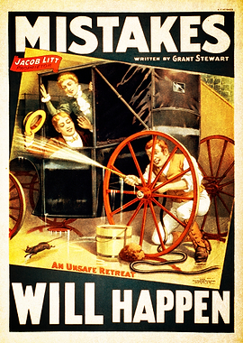 Mistakes Will Happen Comic Book Vintage Poster