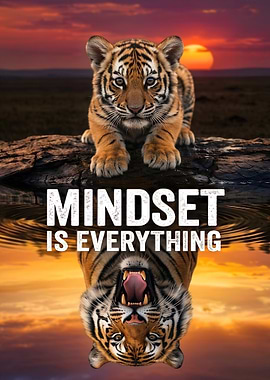Tiger Mindset is everything Reflection by Sunset