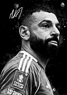 Footballer Salah Portrait