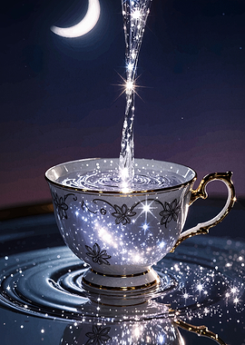 Magical Moonlit Tea Cup