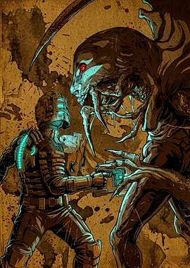 Isaac Clarke faces a Necromorph