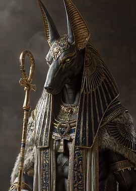 Anubis Egyptian God Staff