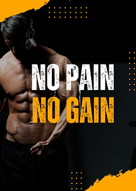 No Pain No Gain Fitness Motivation