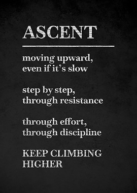 Ascent Motivational Text Art v3
