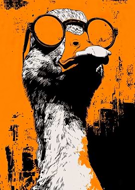 Cool Duck Wearing Sunglasses