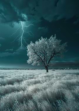 Tree in a Lightning Storm
