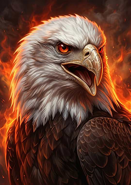 Fiery Eagle Portrait