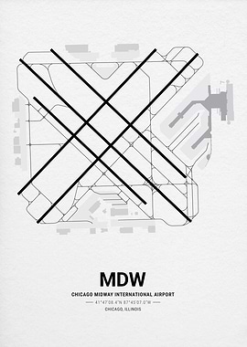 Chicago Midway International Airport Map