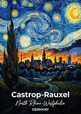 Castrop-Rauxel Germany Starry Night Painting
