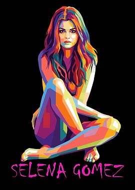 Selena Gomez Pop Art Portrait